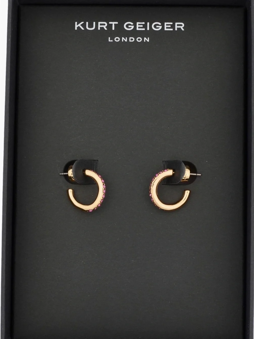Kurt Geiger London Pavé Crystal Mini Huggie Hoop Earrings